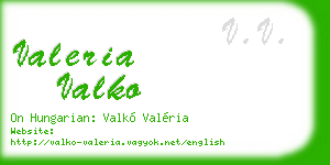 valeria valko business card
